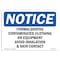 Signmission OSHA Notice, 5" Height, Formaldehyde Contaminated Clothing Or Equipment Sign, 7" X 5", Landscape OS-NS-D-57-L-12896 - alternate 1